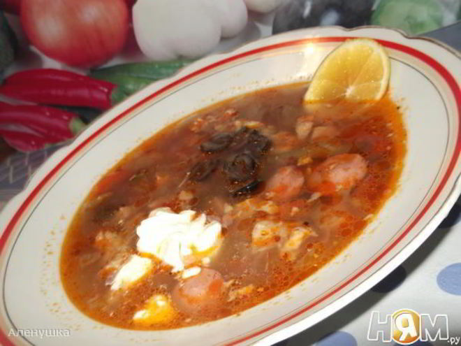 Рецепт сборной мясной солянки