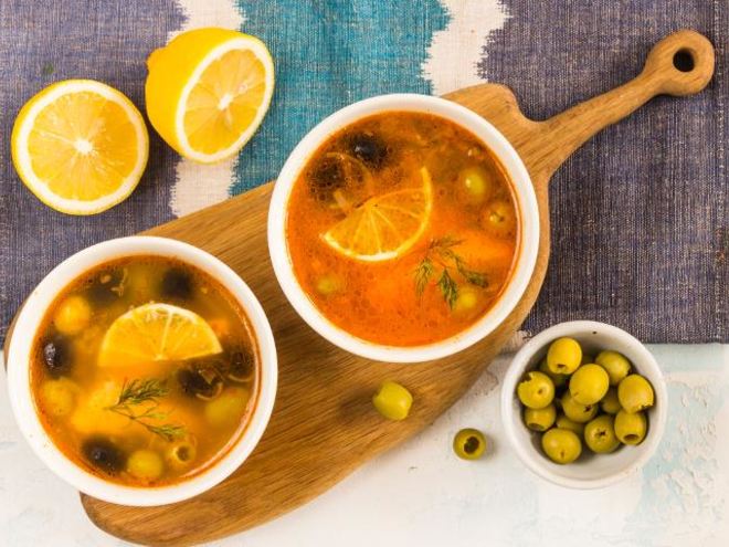 Рецепт солянки из семги