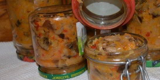 Солянка на зиму в банках с грибами