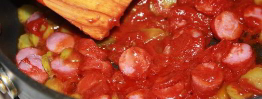 солянка с говяжьим сердцем и охотничьими колбасками. Шаг 6