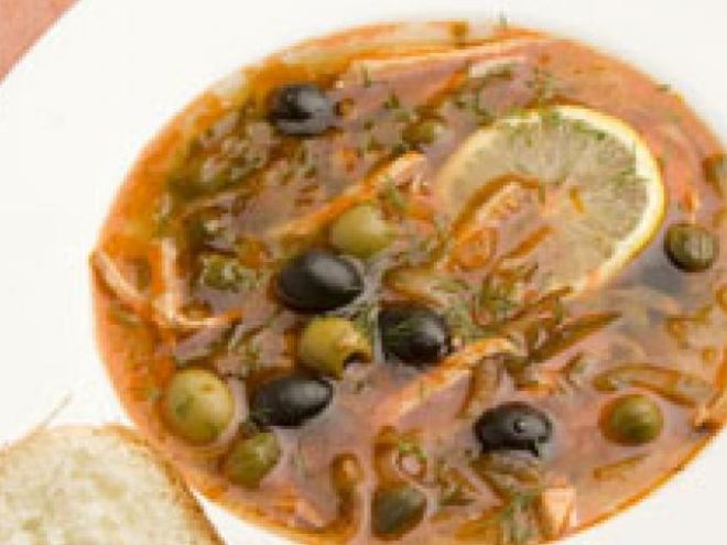 Рецепт солянки с копченой курицей