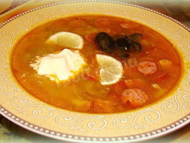 Рецепт супа классическая сборная мясная солянка