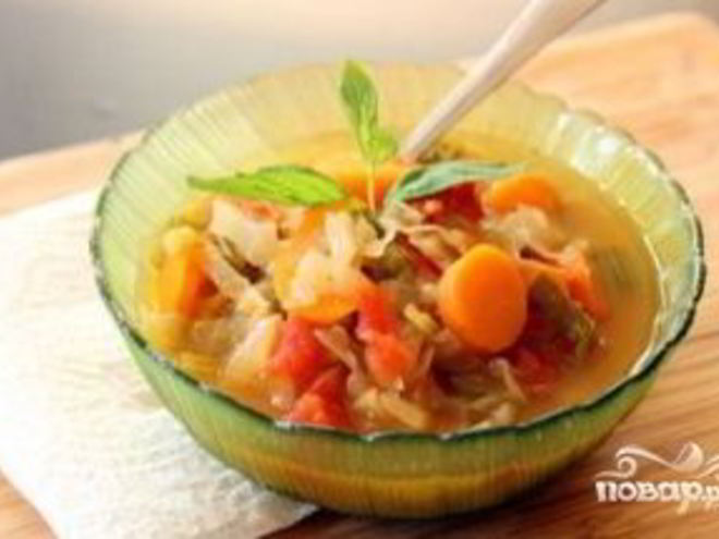 Рецепт супа для похудения из капусты