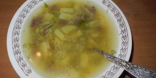 Суп из говядины с вермишелью