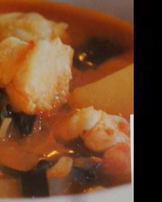 Суп из Хека с помидорами