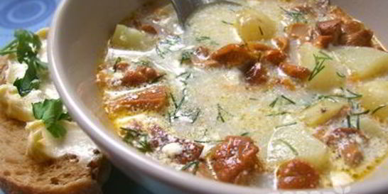 Суп из лисичек