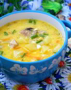 Суп из рыбных консервов с яйцом