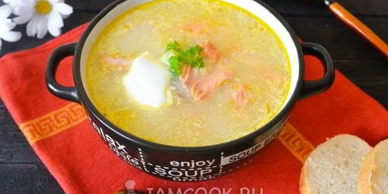 Суп из семги со сметаной