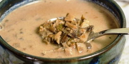 Суп из свежих зонтиков