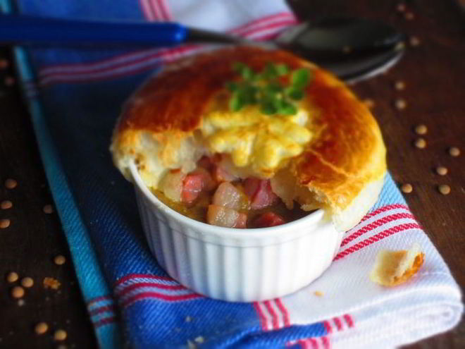 Рецепт супа-крема из чечевицы под хрустящей корочкой