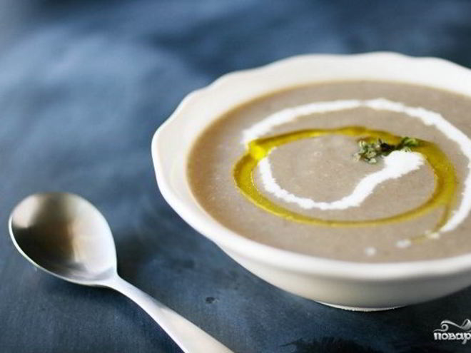 Рецепт грибного супа-пюре из сушеных грибов