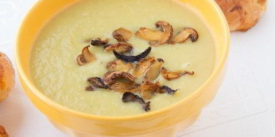 Грибной суп-пюре с плавленым сыром