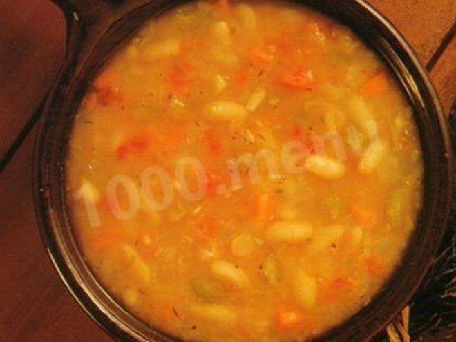 Рецепт итальянского томатного супа-пюре из белой фасоли с сельдереем