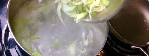 овощной перловый суп-пюре с луком-пореем и шампиньонами. Шаг 13