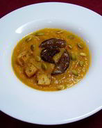 Постный суп-пюре из тыквы с белыми грибами