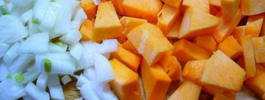 постный суп-пюре из тыквы с белыми грибами. Шаг 2