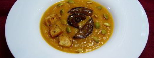 постный суп-пюре из тыквы с белыми грибами. Шаг 5