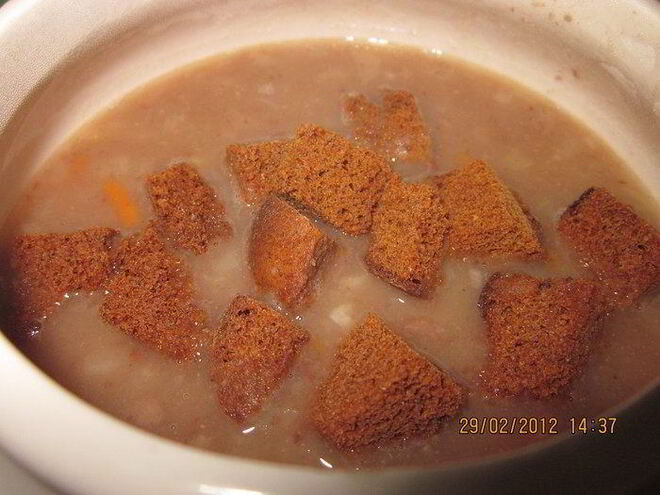 Рецепт супа-пюре чесночно-фасолевыйпостные дни