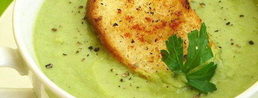 суп-пюре из брокколи с гренками. Шаг 9