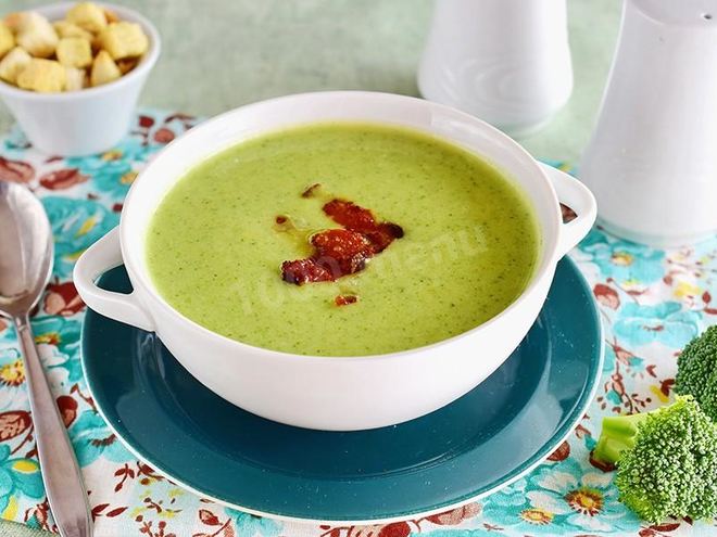 Рецепт супа пюре из брокколи с сыром