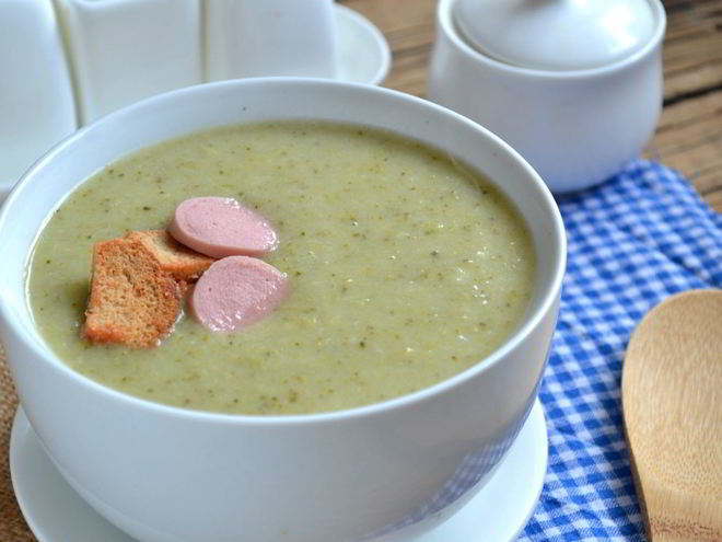 Рецепт супа-пюре из брокколи со сливками