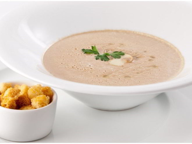 Рецепт супа пюре из грибов с кусочками картошки