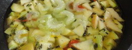 суп-пюре из кабачка и жареной перловки. Шаг 6