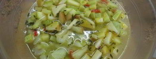 суп-пюре из кабачка и жареной перловки. Шаг 7