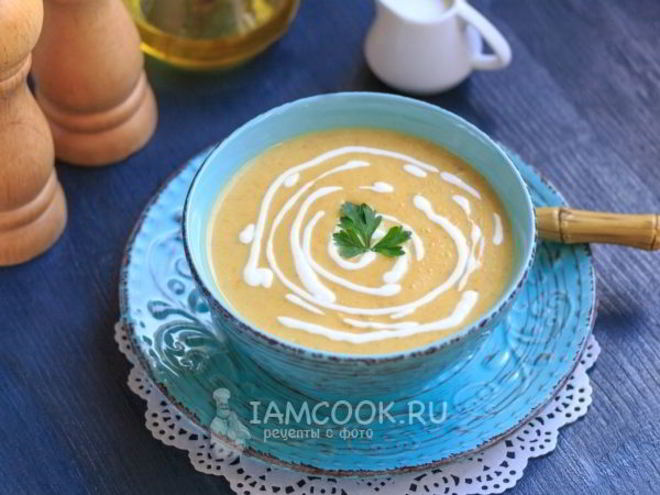 Рецепт супа-пюре из кабачков с плавленным сыром