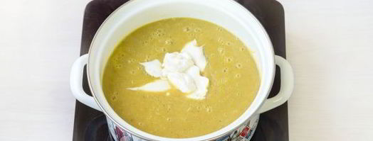 суп-пюре из кабачков с плавленным сыром. Шаг 14