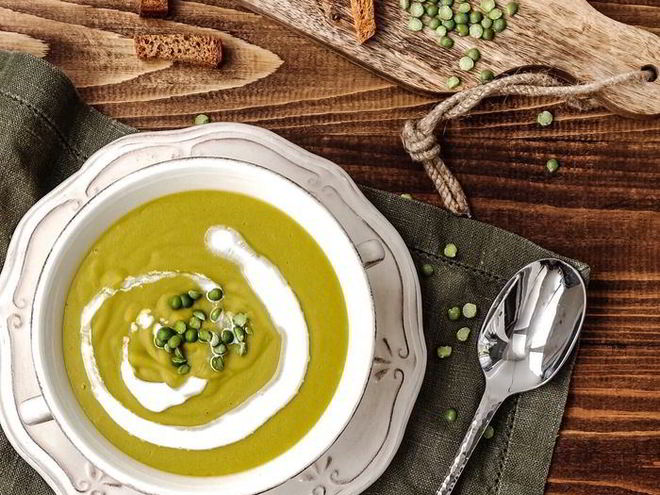 Рецепт супа-пюре из колотого зеленого гороха