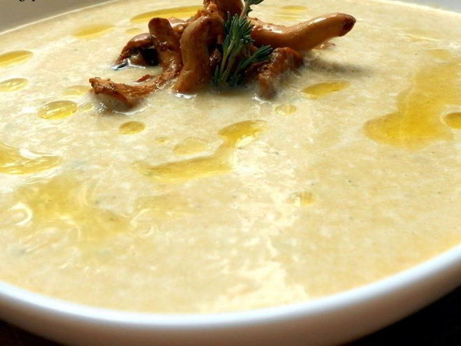 Рецепт супа-пюре из лисичек