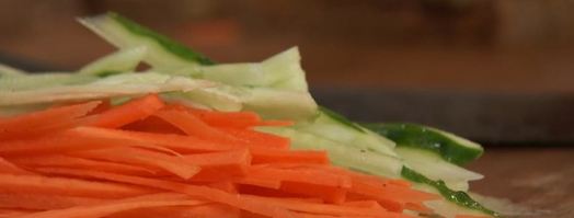 суп-пюре из риса и овощные роллы. Шаг 4