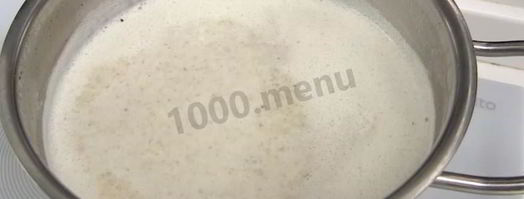 суп пюре из шампиньонов со сливками и мускатным орехом. Шаг 6