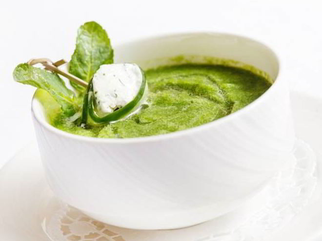 Рецепт супа-пюре из цукини с фетой и мятой