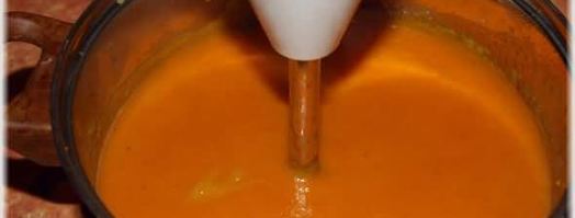 суп-пюре из тыквы с курицей и зеленым горошком. Шаг 41