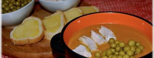 суп-пюре из тыквы с курицей и зеленым горошком. Шаг 48