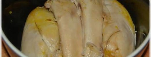 суп-пюре из тыквы с курицей и зеленым горошком. Шаг 12