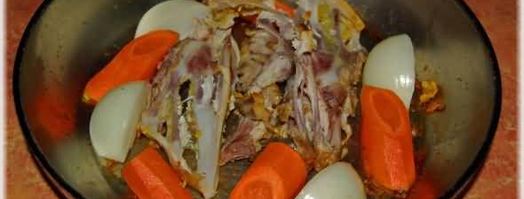 суп-пюре из тыквы с курицей и зеленым горошком. Шаг 14