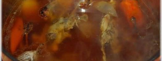 суп-пюре из тыквы с курицей и зеленым горошком. Шаг 19