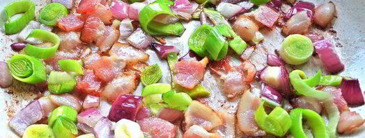 суп-пюре картофельный с горошком и беконом. Шаг 6