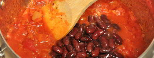 суп-пюре с консервированной фасолью и томатами. Шаг 5