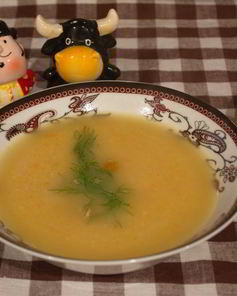 Суп-пюре с копченой курицей
