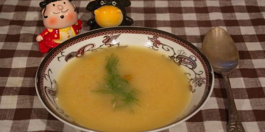 Суп-пюре с копченой курицей