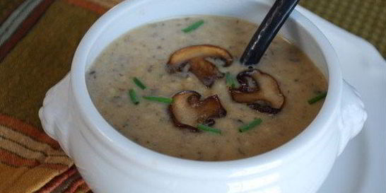 Суп-пюре с шампиньонами и картофелем