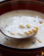 Сырный суп-пюре с консервированной кукурузой