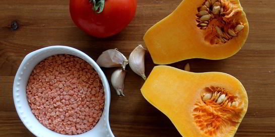 Тыквенно-чечевичный суп-пюре