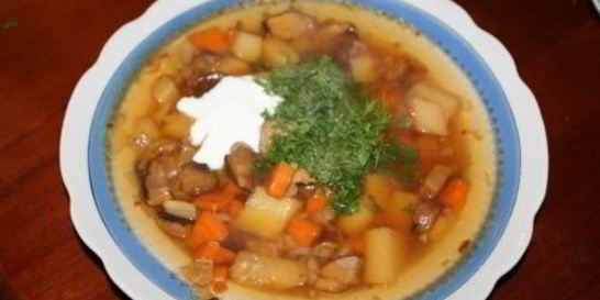 Суп с белыми грибами