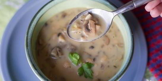 Суп с фасолью и грибами