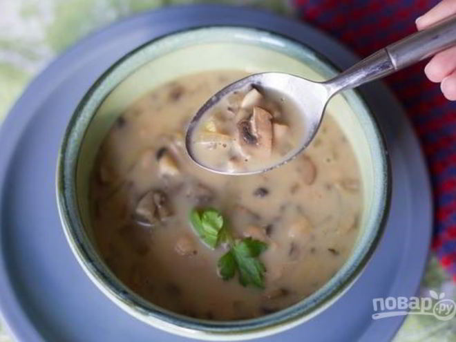 Рецепт супа с фасолью и грибами